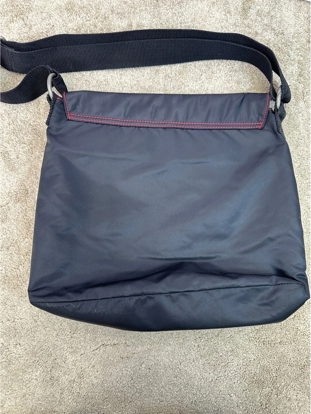 Polo Ralph Lauren Rhinestone Bling Nylon Messenger Bag Adjustable Strap Vintage